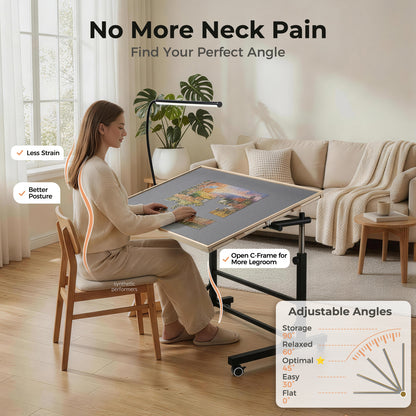 ALL4JIG Rotating Puzzle Table with LED Light