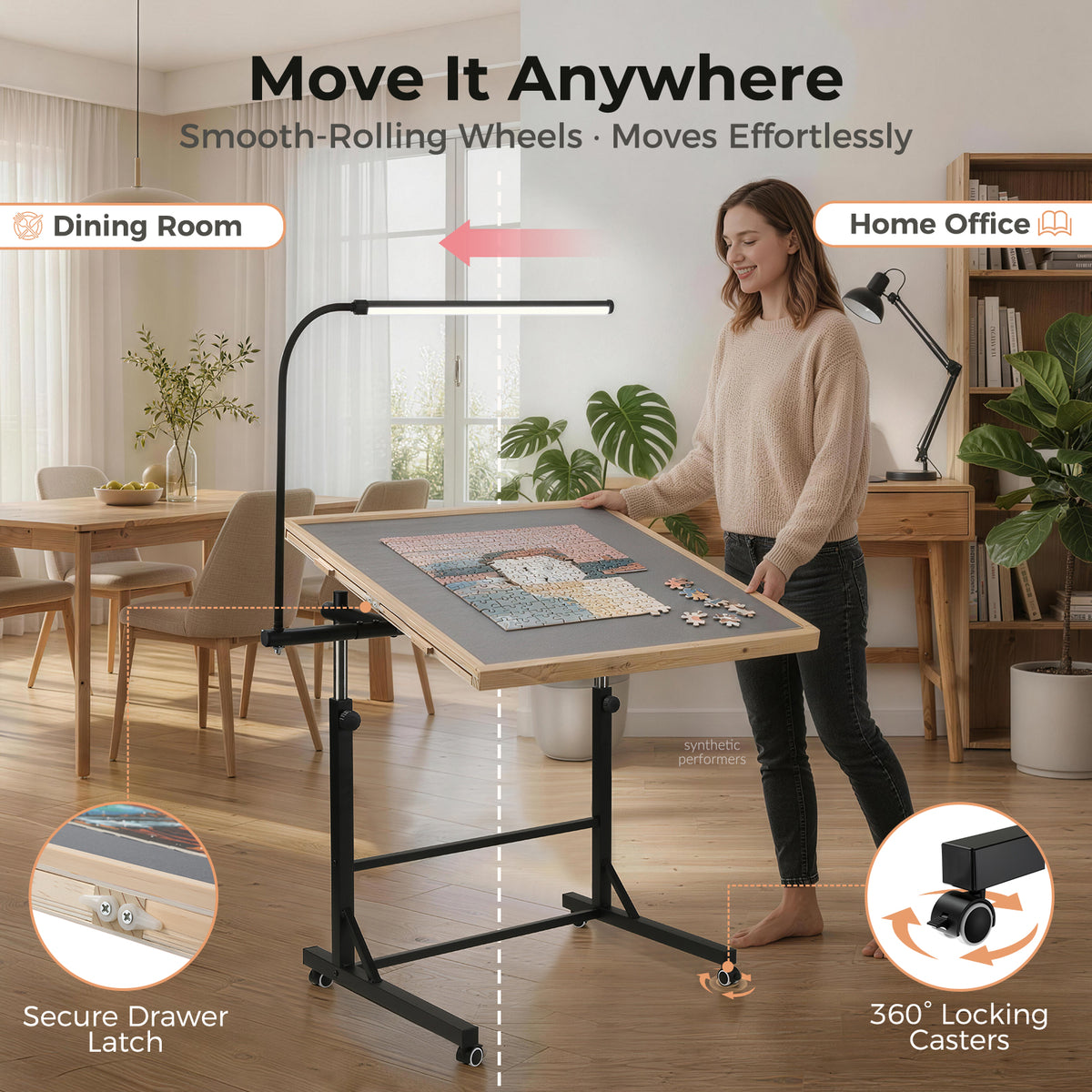 ALL4JIG Rotating Puzzle Table with LED Light