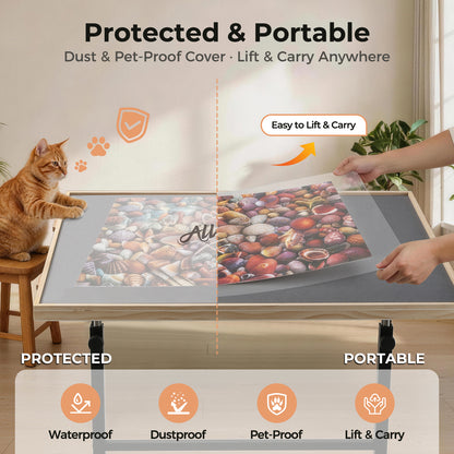 ALL4JIG Rotating Puzzle Table with LED Light