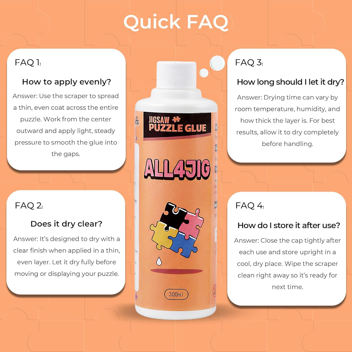 ALL4JIG Large Capacity Jigsaw Puzzle Glue