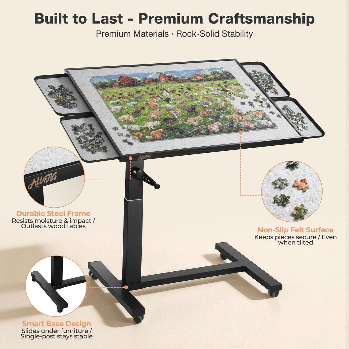 1500 Piece Adjustable Tilting Puzzle Table