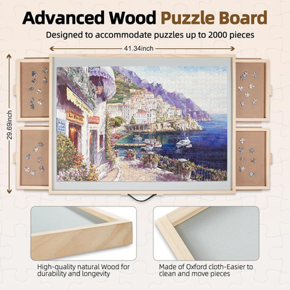 ALL4JIG 2-in-1 Rotating Tilted Jigsaw Puzzle Board
