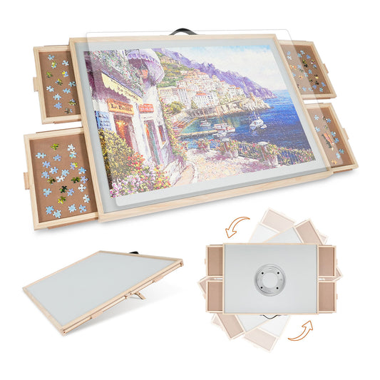 ALL4JIG 2-in-1 Rotating Tilted Jigsaw Puzzle Board