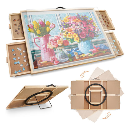 ALL4JIG 2-in-1 Rotating Tilted Jigsaw Puzzle Board