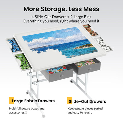 ALL4JIG Light-Weight Adjustable Tilting Plastic Jigsaw Puzzle Table
