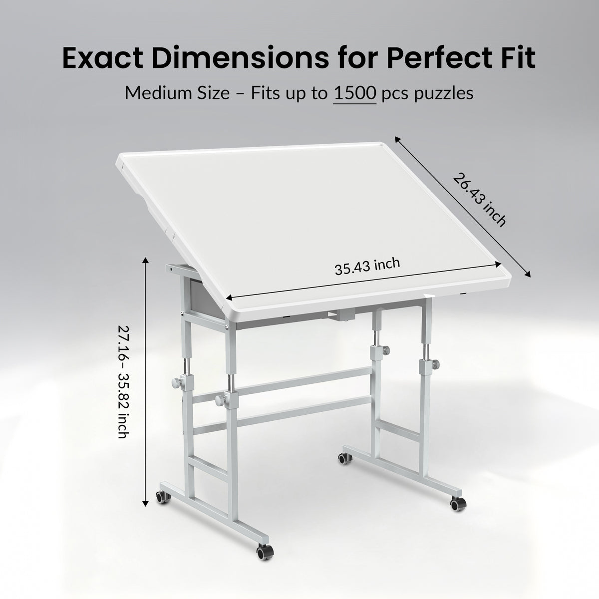 ALL4JIG Light-Weight Adjustable Tilting Plastic Jigsaw Puzzle Table
