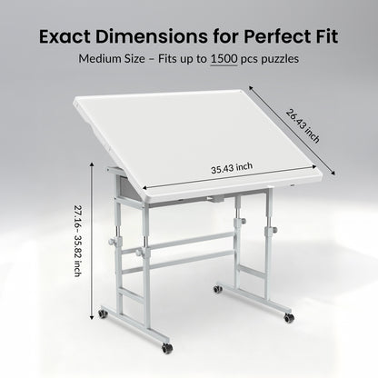 ALL4JIG Light-Weight Adjustable Tilting Plastic Jigsaw Puzzle Table